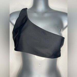 One shoulder bikini top. Zaful. Size Medium. Black.